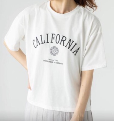 Lugnoncure（ルノンキュール）ホワイトのロゴTシャツ