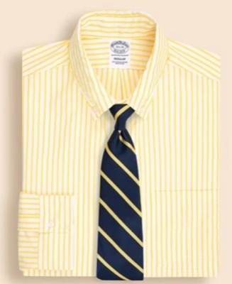 BROOKS BROTHERS（ブルックスブラザーズ）イエローのストライプシャツ
