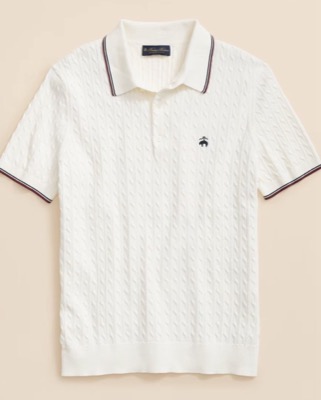 BROOKS BROTHERS（ブルックスブラザーズ）ホワイトのポロニット