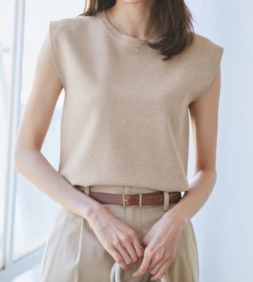 ROPÉ PICNIC（ロペピクニック）ベージュのノースリニット