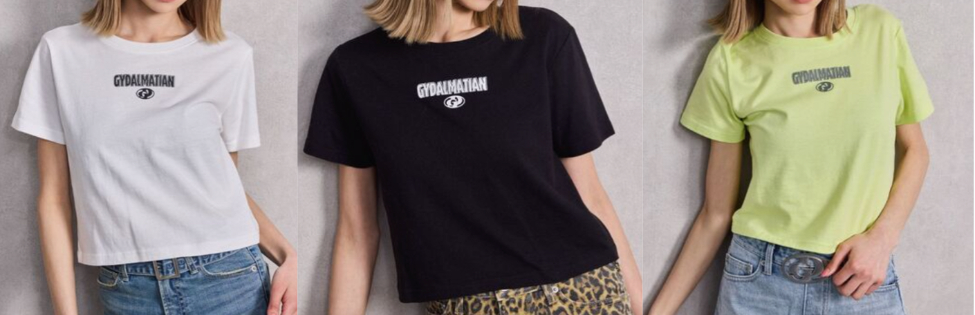 GYDA(ジェイダ)ピンクのロゴTシャツ