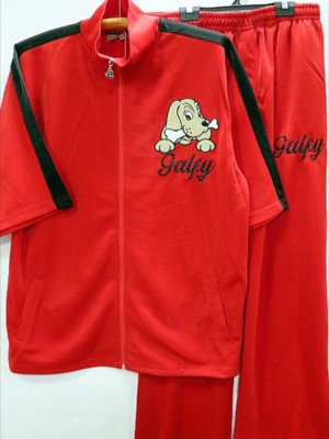 GALFY(ガルフィー)赤いドッグプリントジャージ