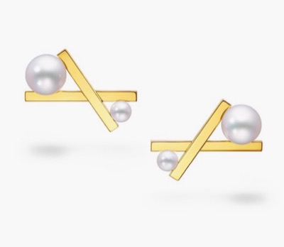 TASAKI（タサキ）ゴールドxパールのクロスイヤリング