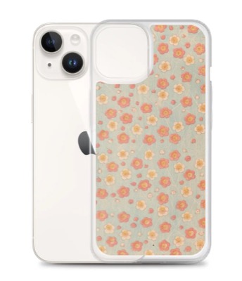 レトロ梅柄スマホケース