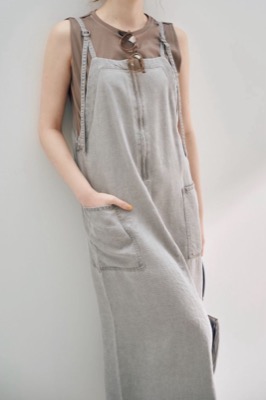 Stola.(ストラ)グレーのキャミワンピース