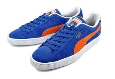 PUMA（プーマ）ブルーxオレンジのスニーカー