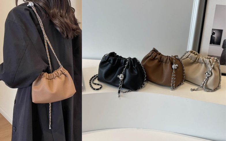 mbeaute（エムボーテ）ベージュのショルダーバッグ