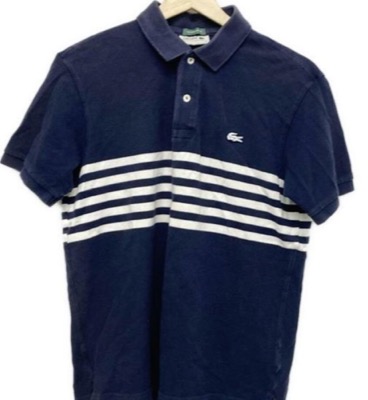 Lacoste(ラコステ)ネイビーのボーダーポロシャツ