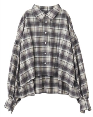 COCODEAL(ココディール)ブラックのチェック柄シャツ