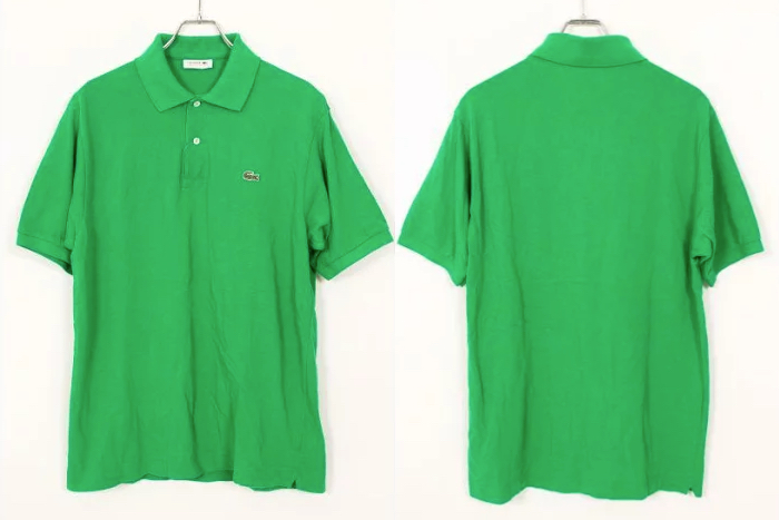 LACOSTEグリーンのポロシャツ
