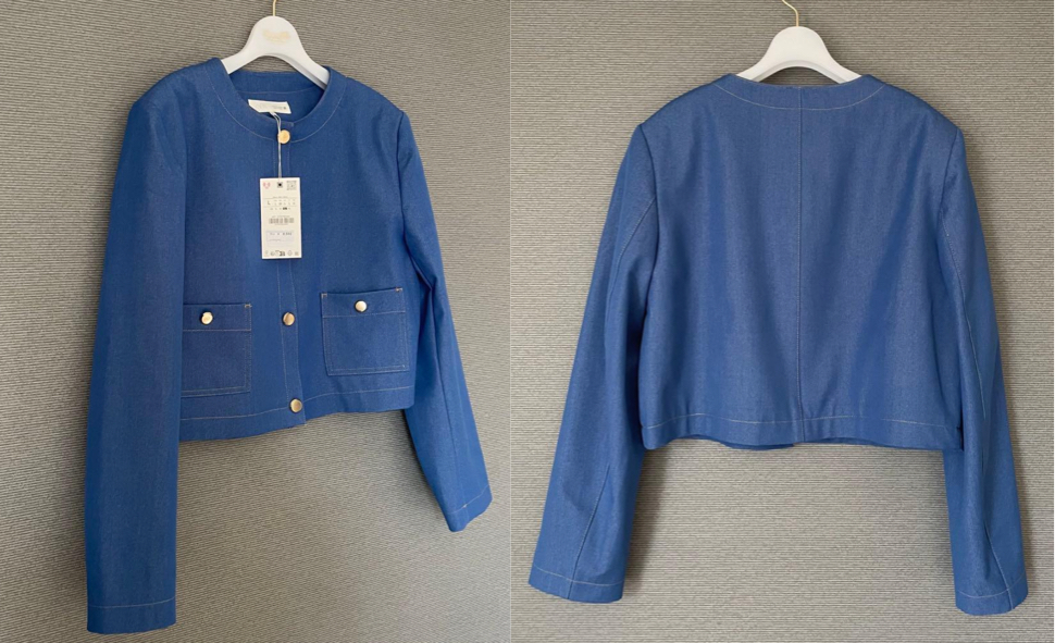 ZARA(ザラ)ブルーのカーディガン