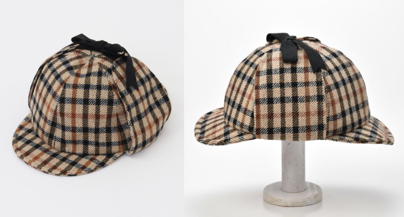 daksチェックの帽子