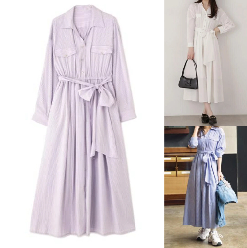 PROPORTION BODY DRESSINGパープルのワンピース