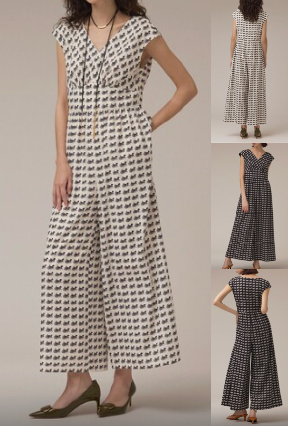 ダイアグラムホワイトのサロペット