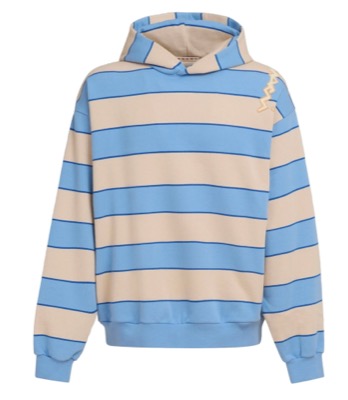 MARNI(マルニ)ライトブルーxベージュのボーダーパーカー