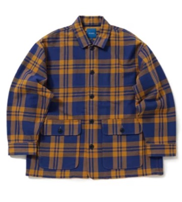 BEAMS(ビームス)ブルーxイエローのチェック柄ジャケット