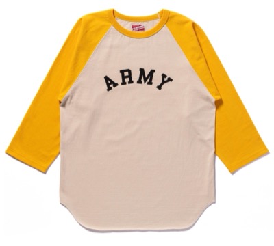 The REAL McCOY'S(リアルマッコイズ)イエローのリンガーTシャツ