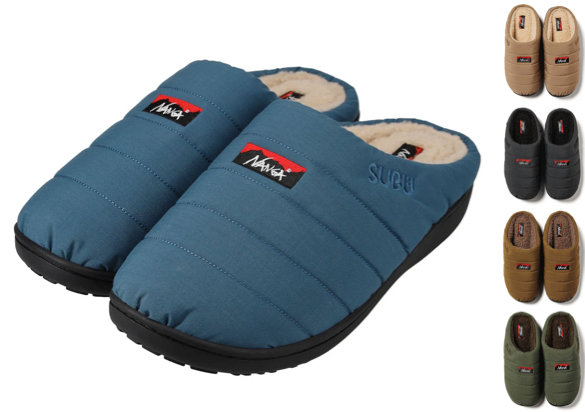 NANGA×SUBU(ナンガ)ブルーのウィンターサンダル