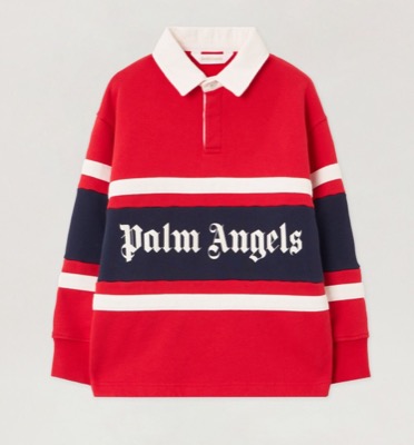 Palm Angels(パームエンジェルス)赤いボーダーポロシャツ