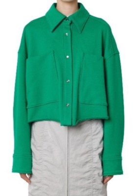 LE CIEL BLEU(ルシェルブルー)グリーンのシャツ