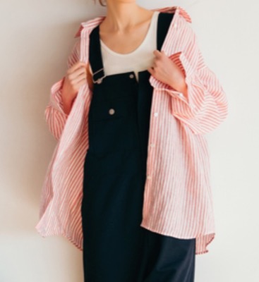 JOURNAL STANDARD(ジャーナルスタンダード)ピンクのストライプ柄シャツ