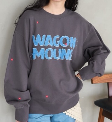 FREAK'S STORE(フリークスストア)チャコールグレーのロゴスウェット