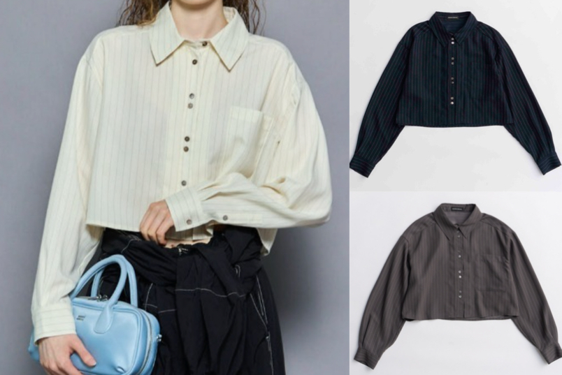 MAISON SPECIAL(メゾンスペシャル)オフホワイトのストライプショートシャツ