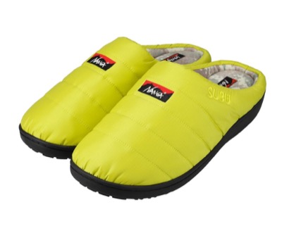 NANGA×SUBU(ナンガ)イエローのウィンターサンダル