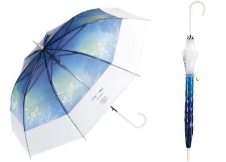 Wpc .(ダブリュピーシー)ホワイトxブルーの傘