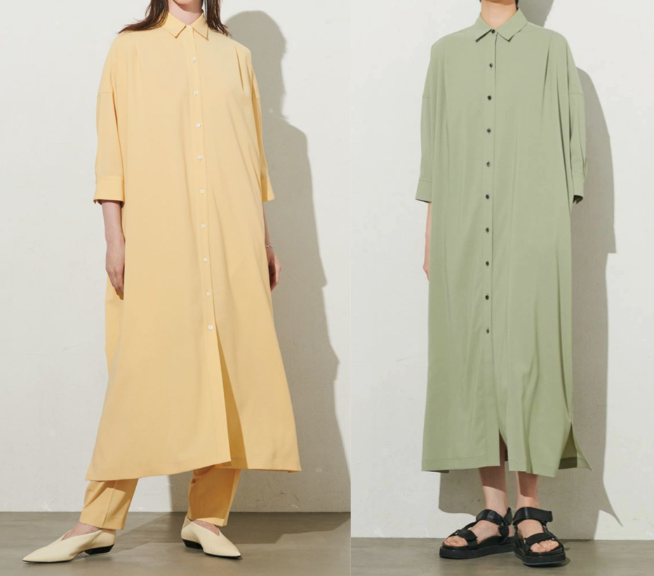 N.O.R.C by the line(ノークバイザライン)イエローのシャツワンピース