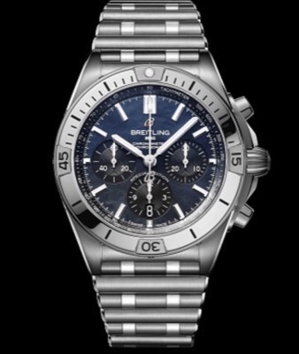 BREITLING（ブライトリング）シルバーxネイビーの腕時計