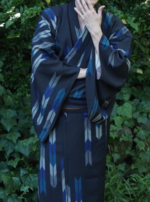 三松ネイビーの浴衣