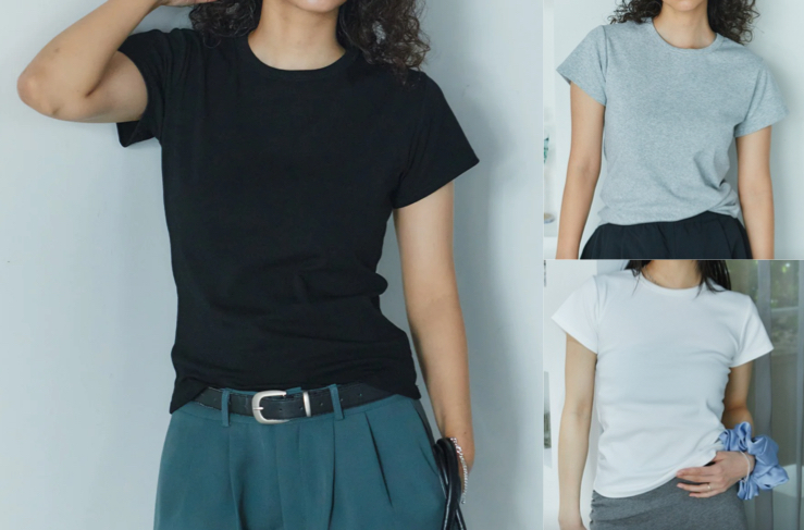 LIENCOEUR（リアンクール）ブラックのTシャツ