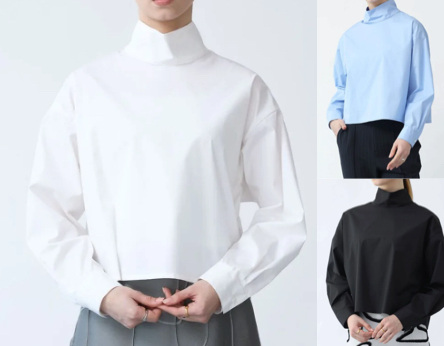 Aga（アーガ）ホワイトのハイネックブラウス