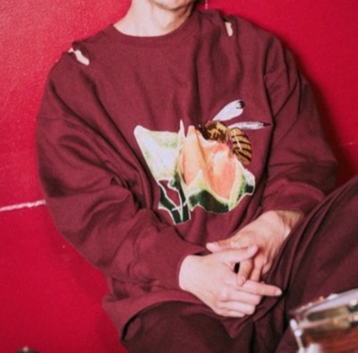 OPULENCE(オーピュレンス)ボルドーのプリントスウェット