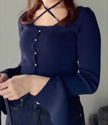 dazzlin(ダズリン)ネイビーのカーディガン