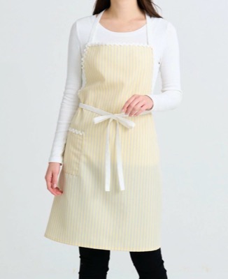 Francfranc（フランフラン）イエローのストライプエプロン