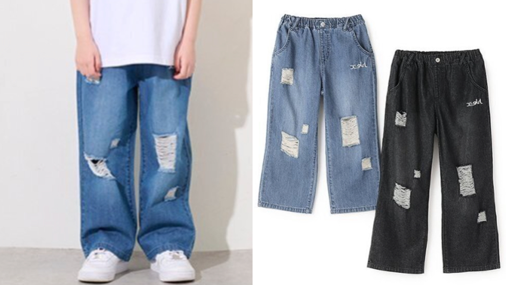 CANDY GALFY（キャンディー ガルフィー）ブルーのデニムダメージパンツ