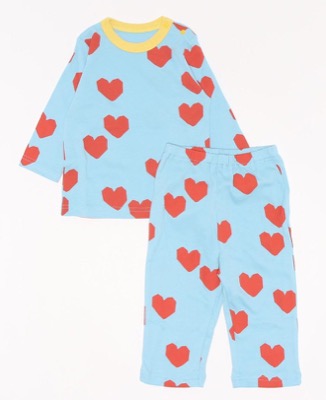 MARKEY'S（マーキーズ）ライトブルーxハート柄のパジャマ