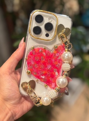 BIJOU x ACCUEILハート柄のスマホケース