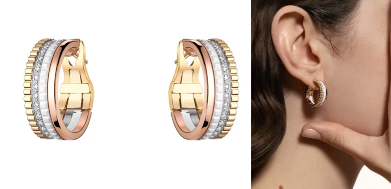 BOUCHERON(ブシュロン)4連ゴールドのフープイヤリング