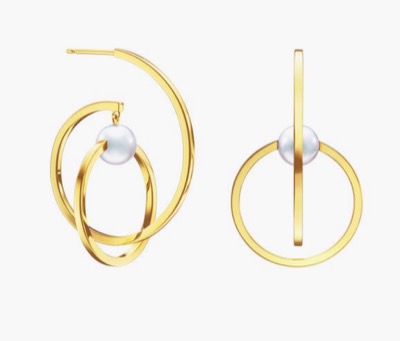 TASAKI(タサキ)ゴールドxパールのフープイヤリング