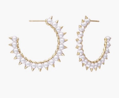 TASAKI(タサキ)ゴールドxパールのフープイヤリング