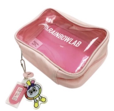 ピンク系のクリアポーチ