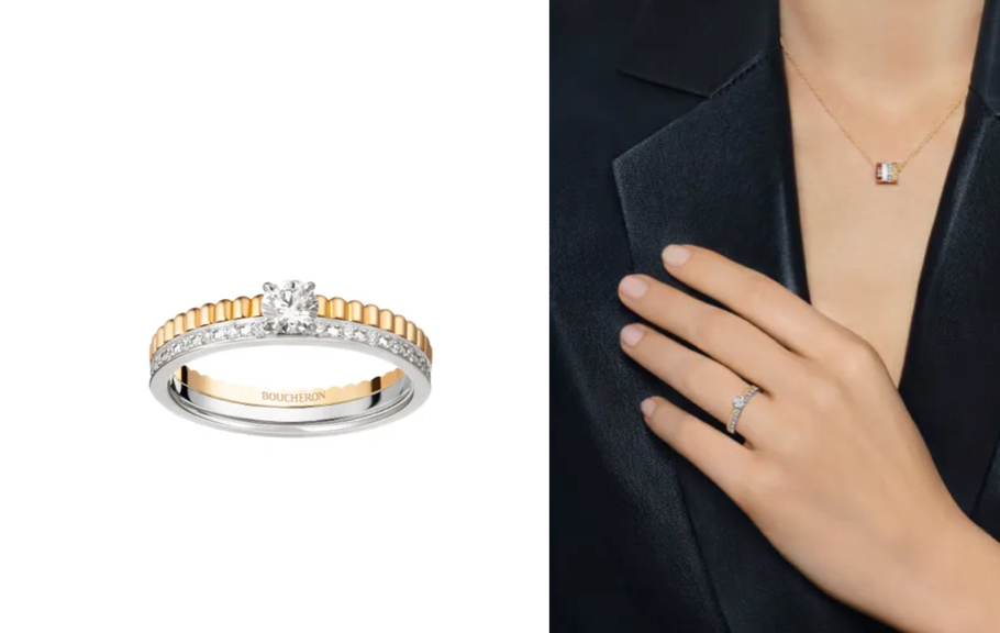 boucheronゴールド✕ダイヤモンドのリング