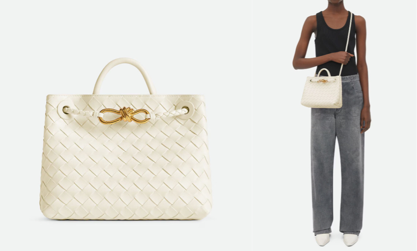 BOTTEGA VENETAホワイトのハンドバッグ