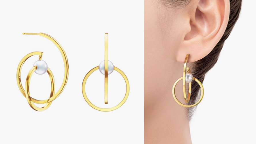 TASAKI(タサキ)ゴールドのフープピアス