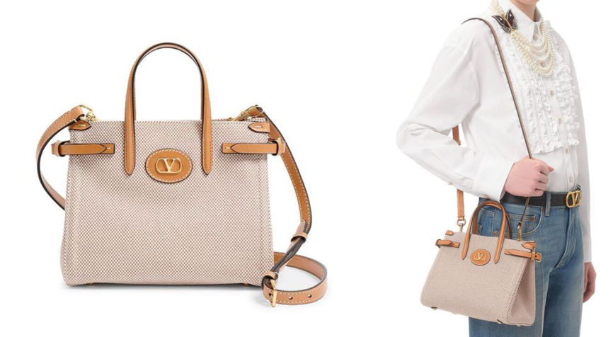 Valentino(ヴァレンティノ)ホワイト✕キャメルのショルダーバッグ