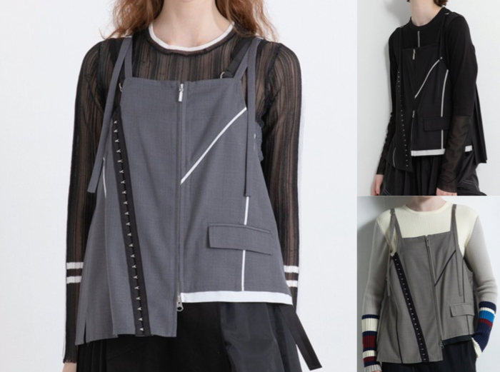 AULA AILA(アウラアイラ)グレーのキャミトップス