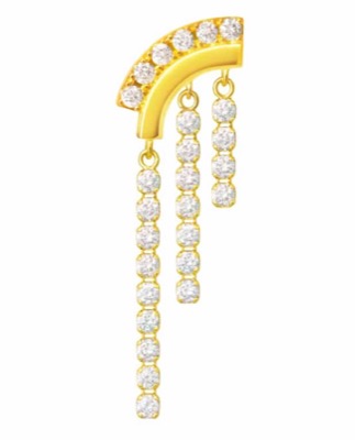 AHKAH(アーカー)ゴールドxダイヤのシャンデリアピアス